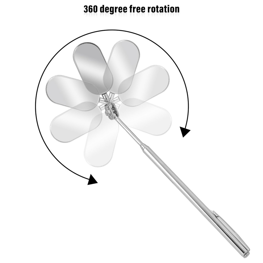 Telescoping Inspection Mirror, 2 Piece Car Stainless 2PCS