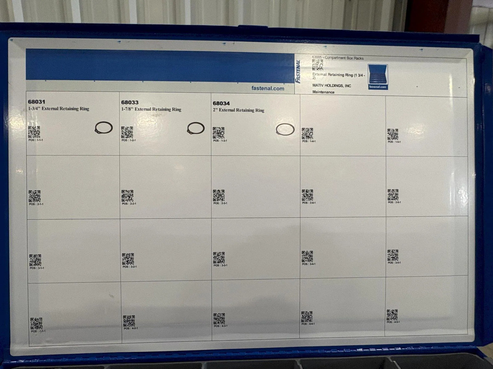 Fastenal 12 Drawer Parts Cabinet w/ Removable Drawers and Content
