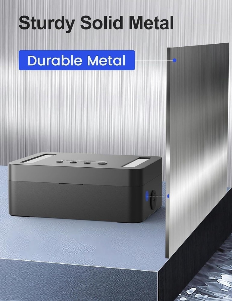 Metal Time Lock Box Phone Timed Locked Box With Timer Electronic Locking Contain