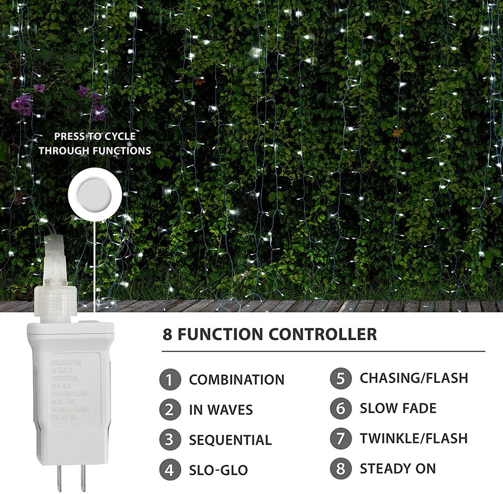 ProductWorks Brilliant Mini Multi 150 LED String Lights, 8 Function, Multicolor