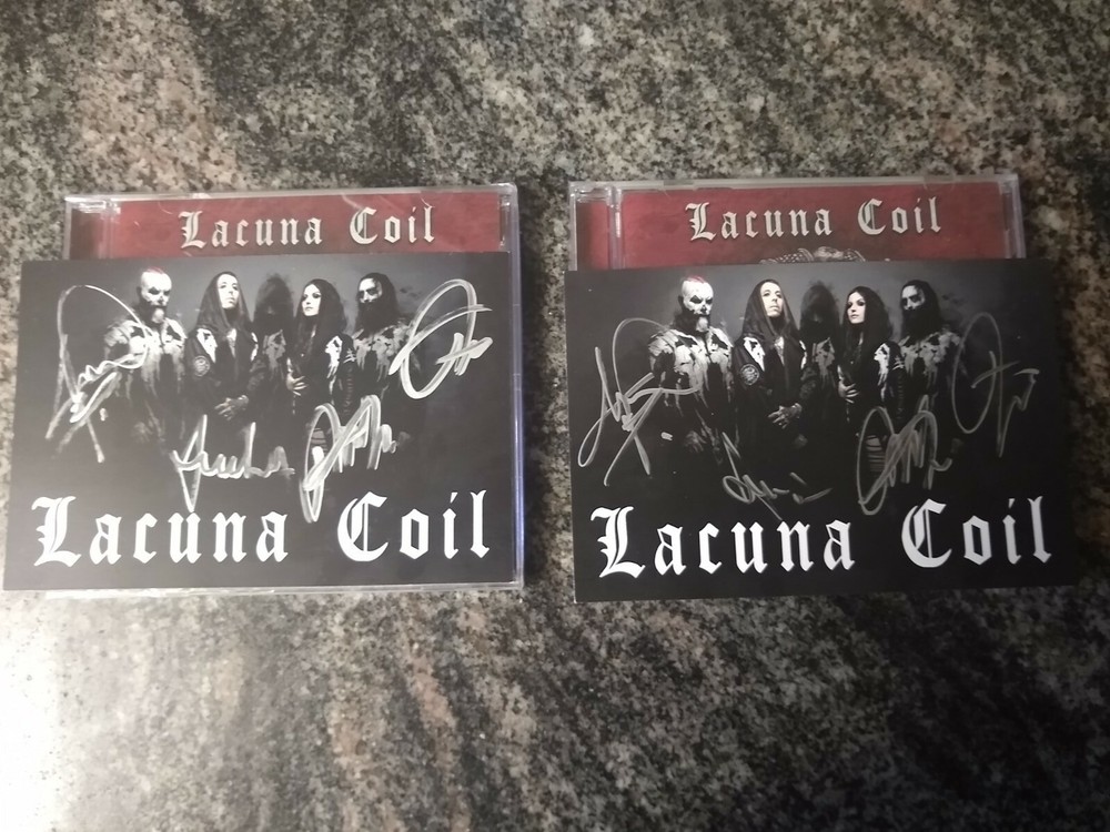 Signed Lacuna Coil Black Anima cd autographed