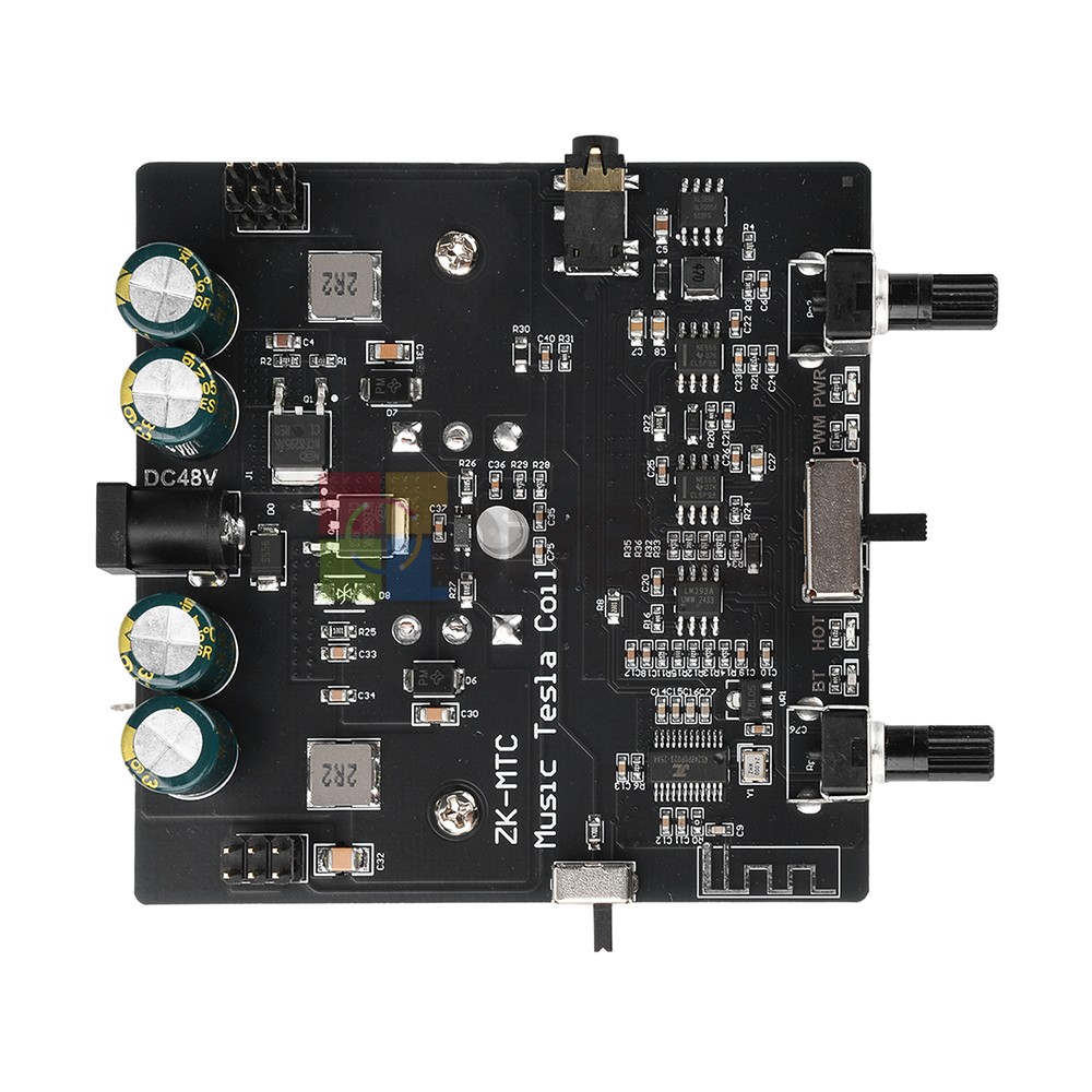 Music Tesla Coil 2Mode Artificial Lightning Touchable BT Decoding Colorful Light