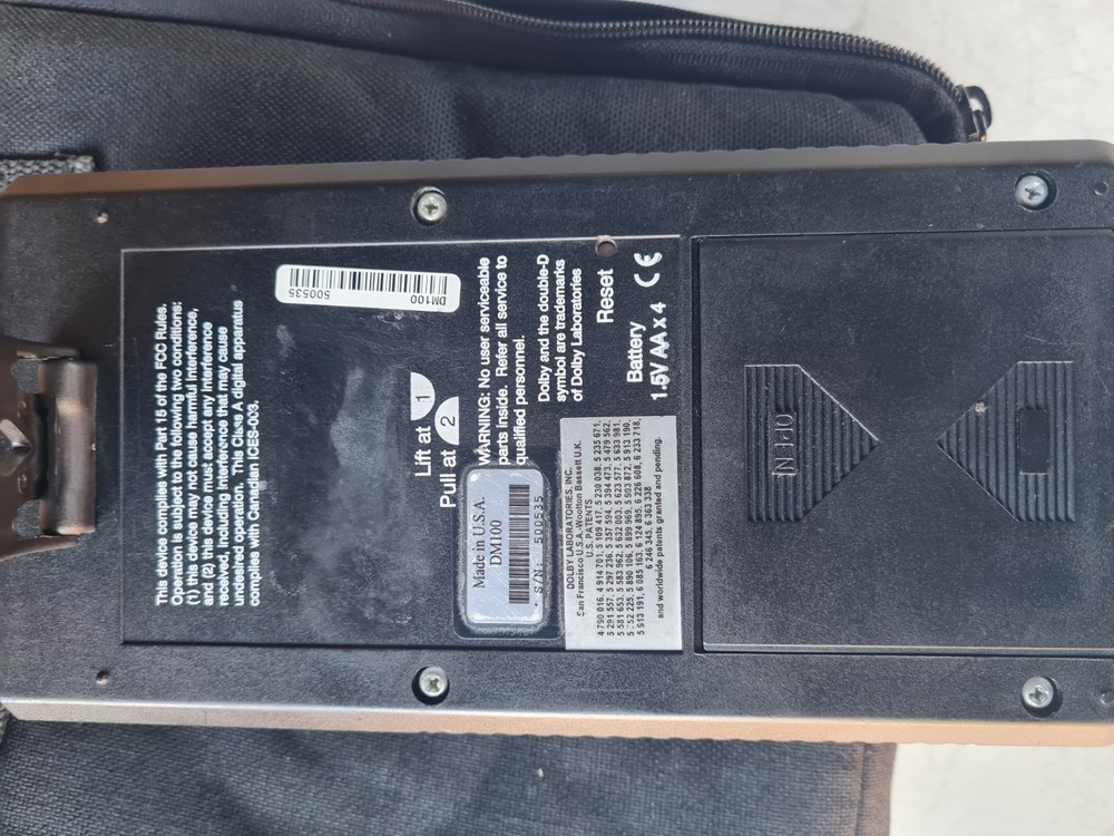 Dolby Bitstream Analyzer Dm100 Case, POWER Supply, Plugs