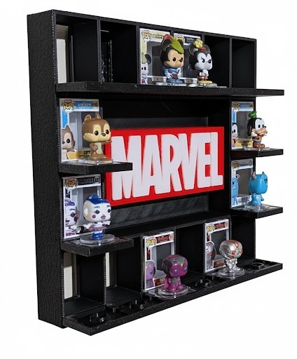 Marvel BITTY Pop Display (Holds 16) 3D Printed