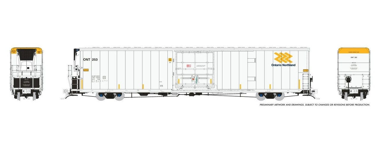 Rapido HO Scale ~ Greenbrier 72' IL 7780 Reefer ~ Ontario Northland #255 ~167007