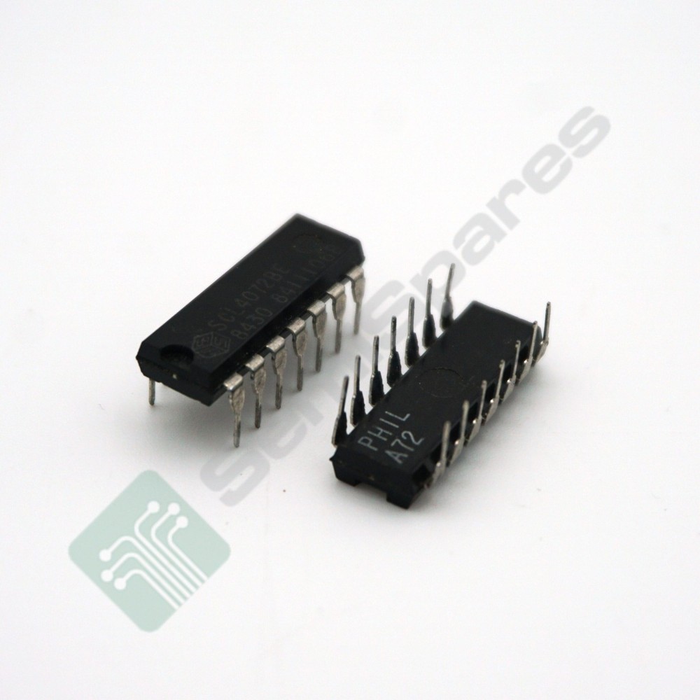 2 pcs. SOLID STATE SCL4072BE CMOS IC 14-DIP DUAL 4-INPUT OR GATE