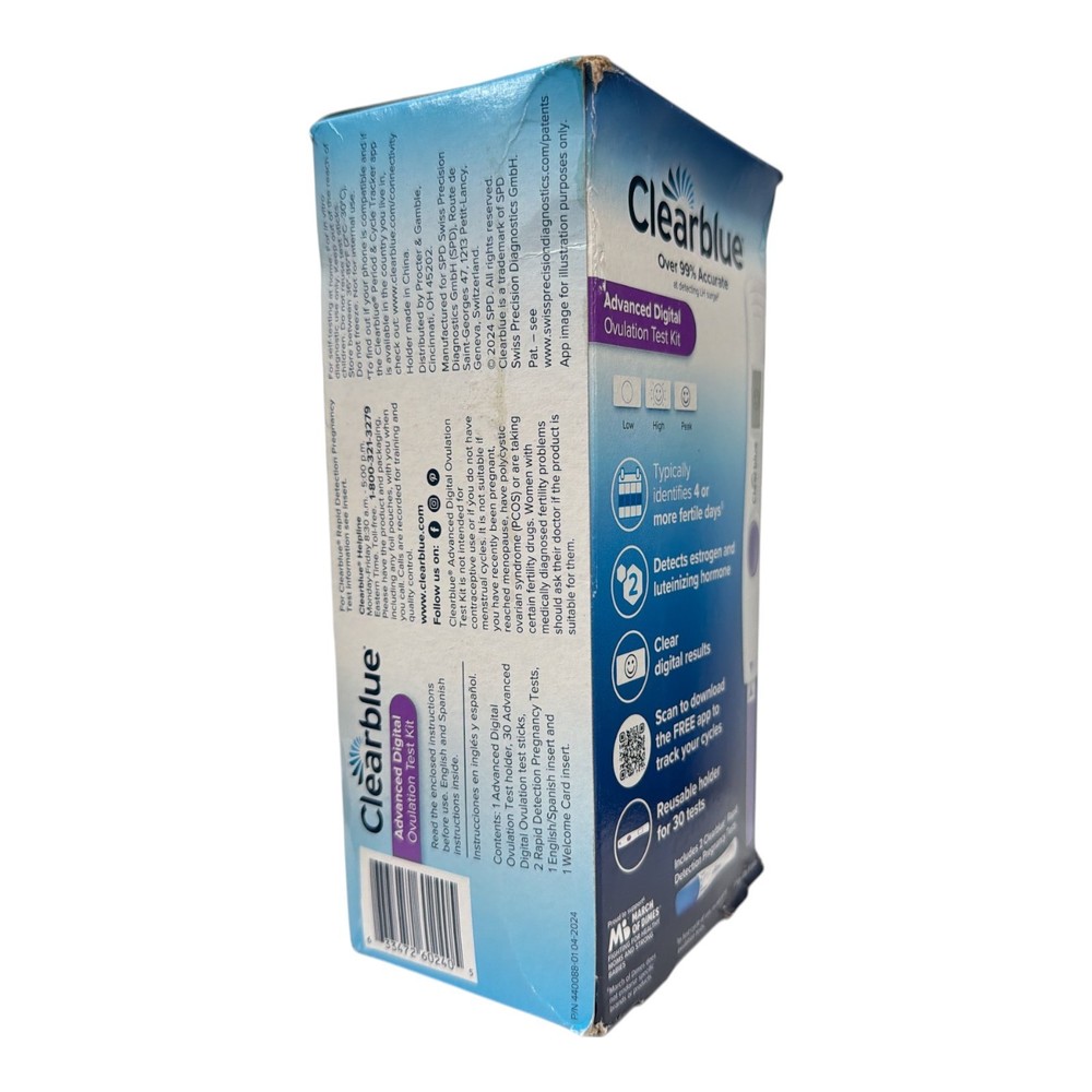 *Clearblue Advanced Digital Ovulation Test Kit 30 Ovulation + 2 Pregnancy Tests