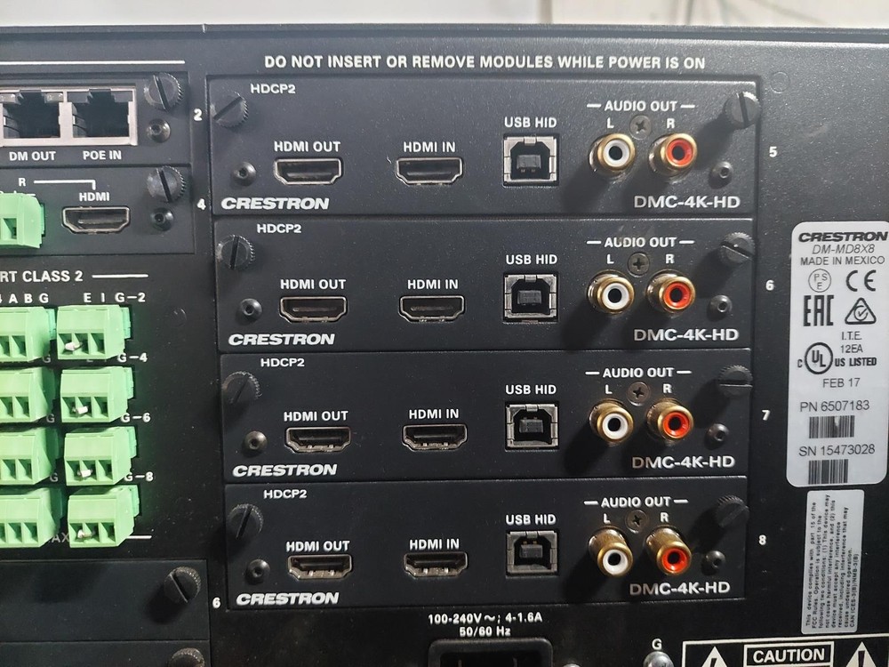 Crestron DM-MD8X8 High Definition Digital Media Distribution Unit
