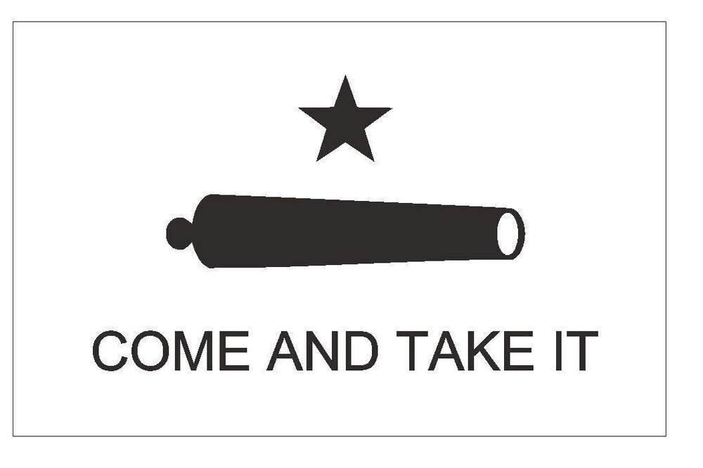 Texas Come and Take It Flag Sticker Decal