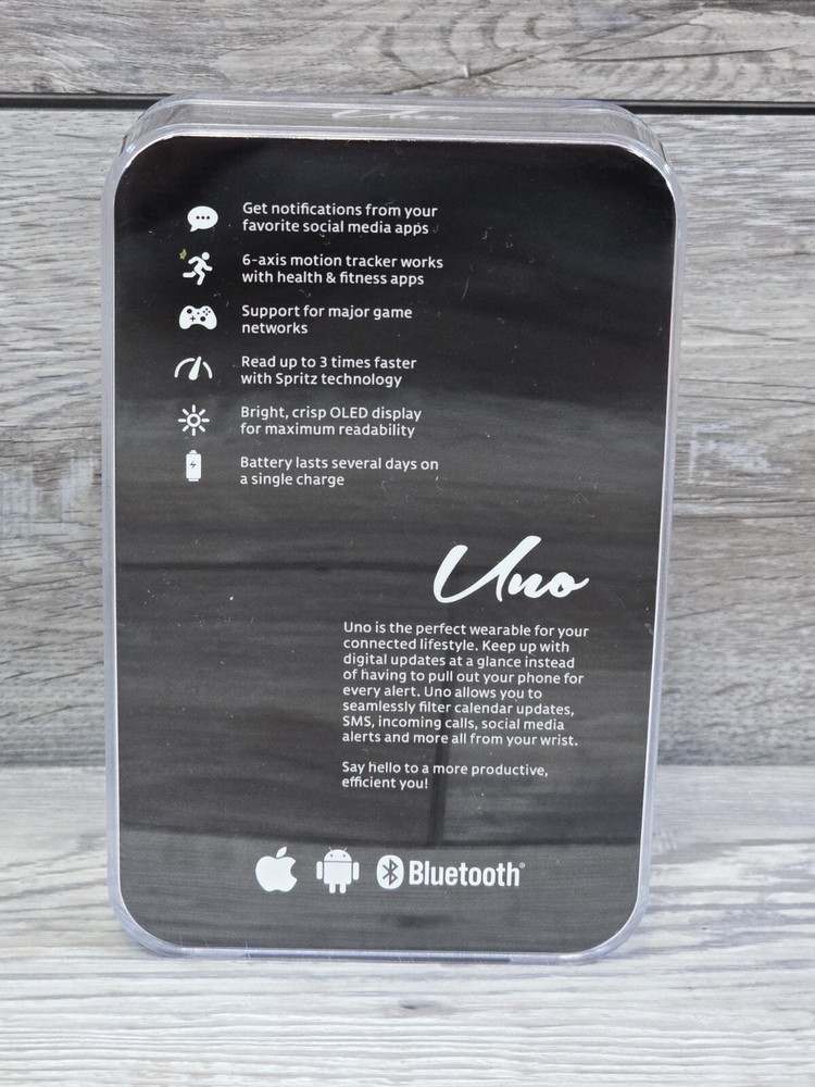 Noteband Wrist Wearable Apple Android Bluetooth Uno Techno Inc NEW SEALED