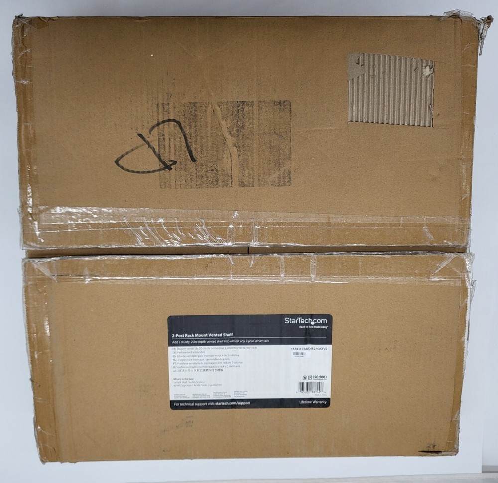StarTech 2 Post Vented Server Rack Shelf Mount Up to 75 lb. CABSHF2POSTV2