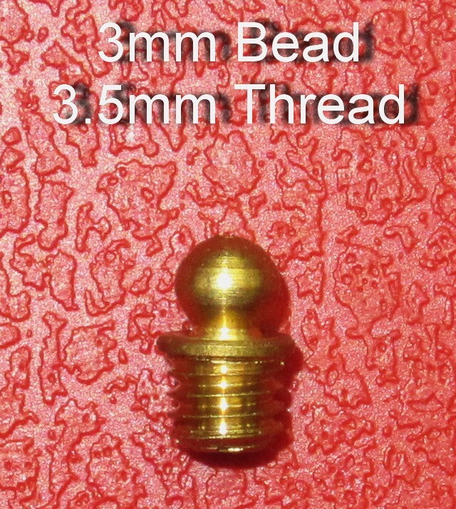 Brass 3mm Shotgun Bead 3.5mm Thread