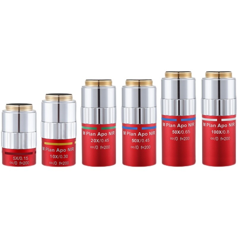 2X-100X M Plan LWD APO NIR Metallographic Microscope Objective Lens 1PC