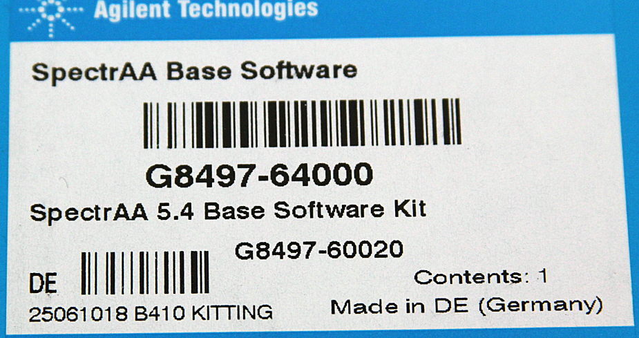 Agilent SpectrAA BASE 5.4 Software Kit G8497-60020