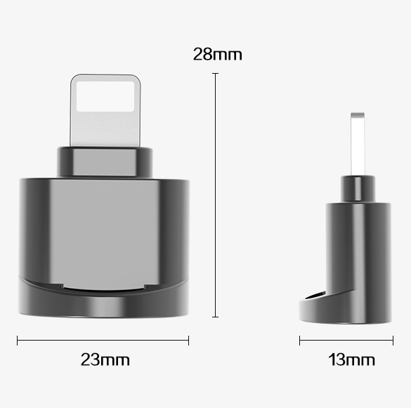 Portable TF Card Reader OTG Adapter MicroSD Alloy Card Reader For iPhone iOS13