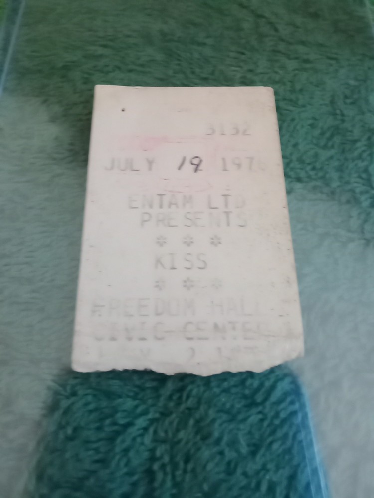 Kiss 💋 Destroyer Tour, 7-19-76, Johnson City TN. Ticket Stub History 🎸