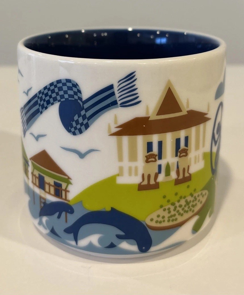 Starbucks Cambodia You Are Here Ceramic Coffee Tea Mug 14oz. 2018 No Box EUC