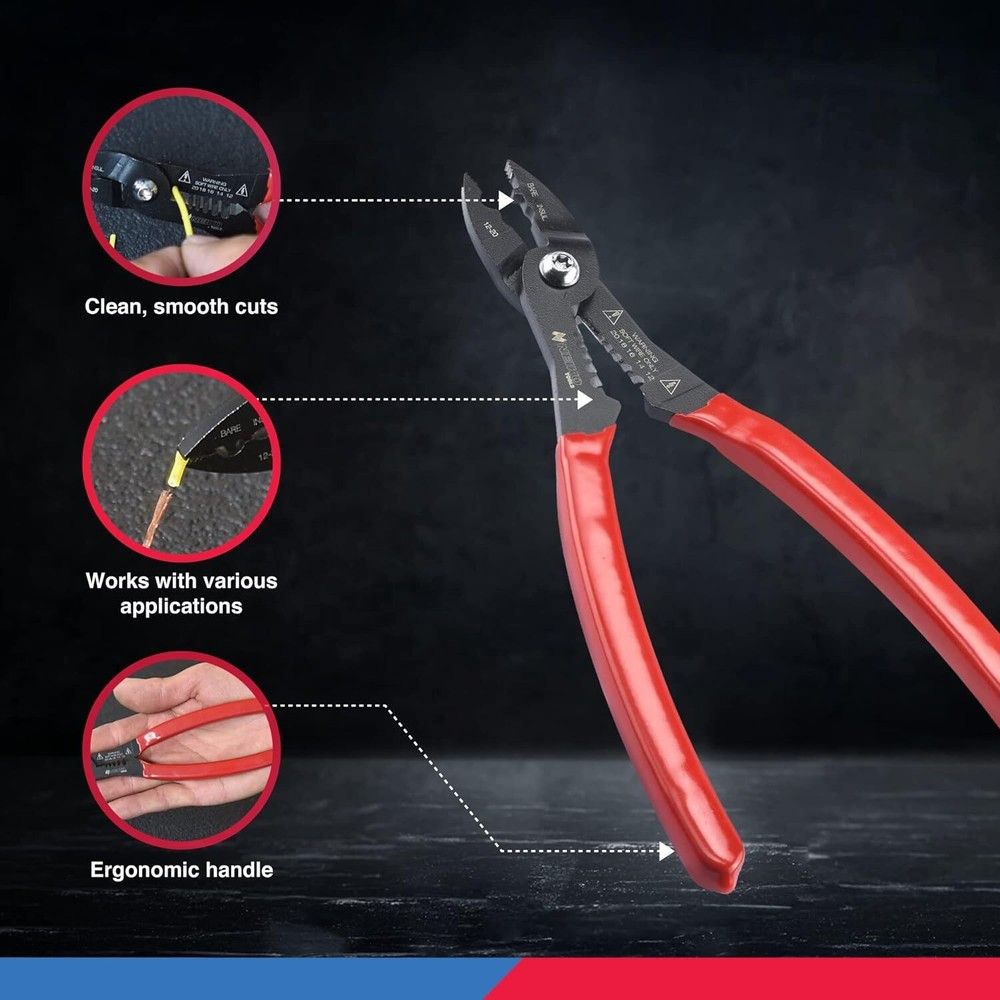 Neiko Compact Multi Purpose Wire Service Tool Gripper Cutter Stripper Crimper