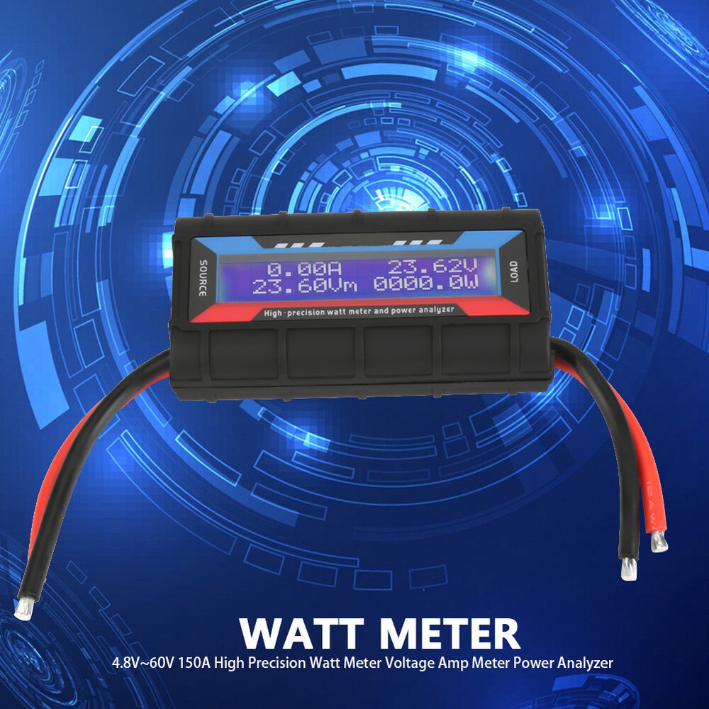 4.8V~60V 150A High Watt Meter Voltage Amp Meter Power Analyzer Tool