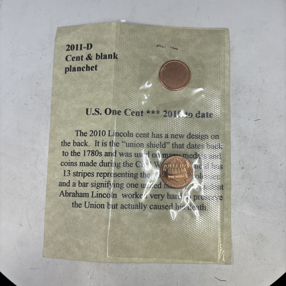 2011-D Cent And Blank Plancltet