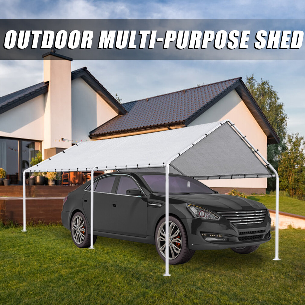 10' X 20' Heavy Duty Carport Canopy Garage Tent, Steel Car Shelter Party Tent
