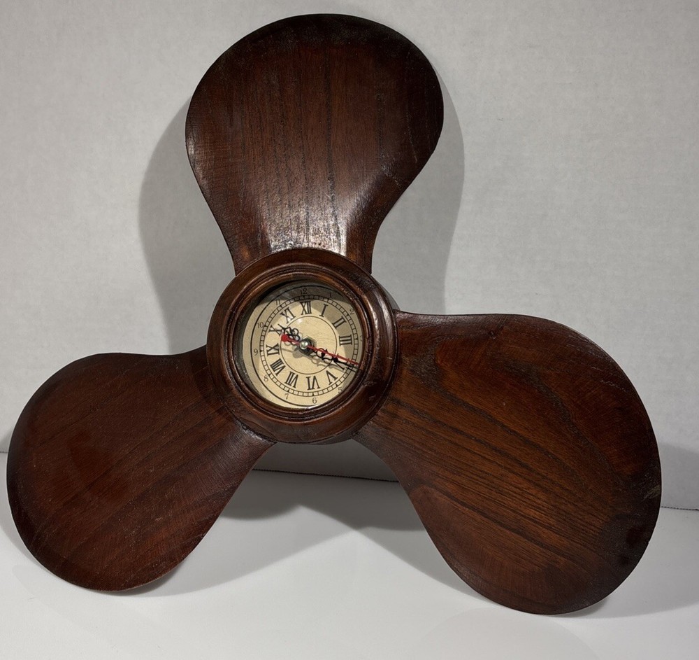 Ship’s Propeller Clock Nautical Vintage Working