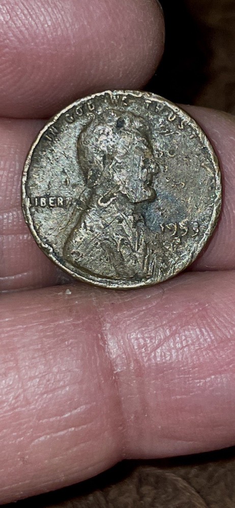 1953 D Penny Error