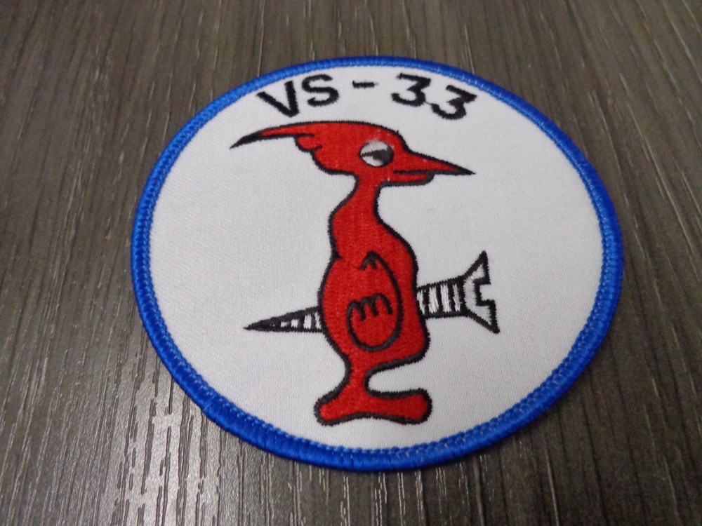 US NAVY VS-33 SCREWBIRD SQUADRON EMBROIDERED PATCH