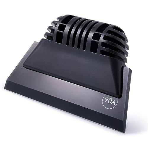 Small Squeegee, Non-Slip Handle Rubber PPF Squeegee for Window Cleaning, Black