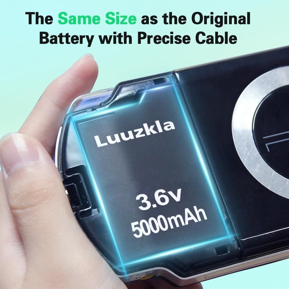 5000mAh Replacement Battery for PSP 2000/3000 - Upgrade with 24-