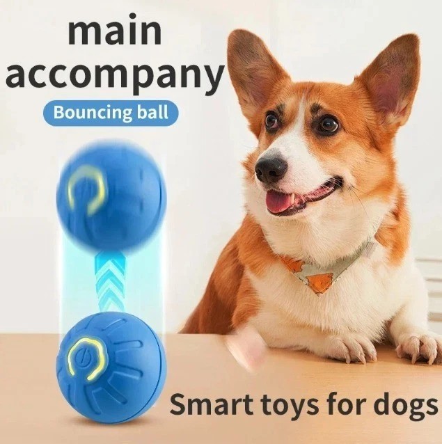 Smart Interactive Dog Toy Ball – USB Electronic Automatic Moving & Bouncing Pet.