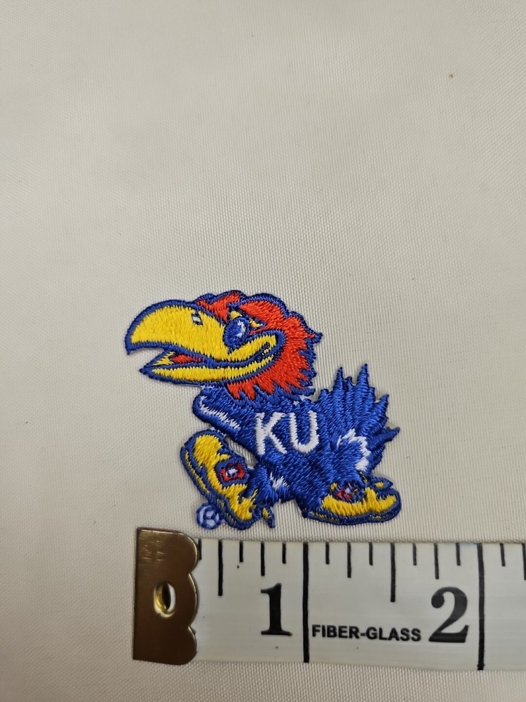 KU Iron On Embroidered Patch