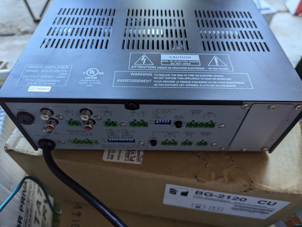 TOA Mixer Amplifier BG-2120 Won't Power On