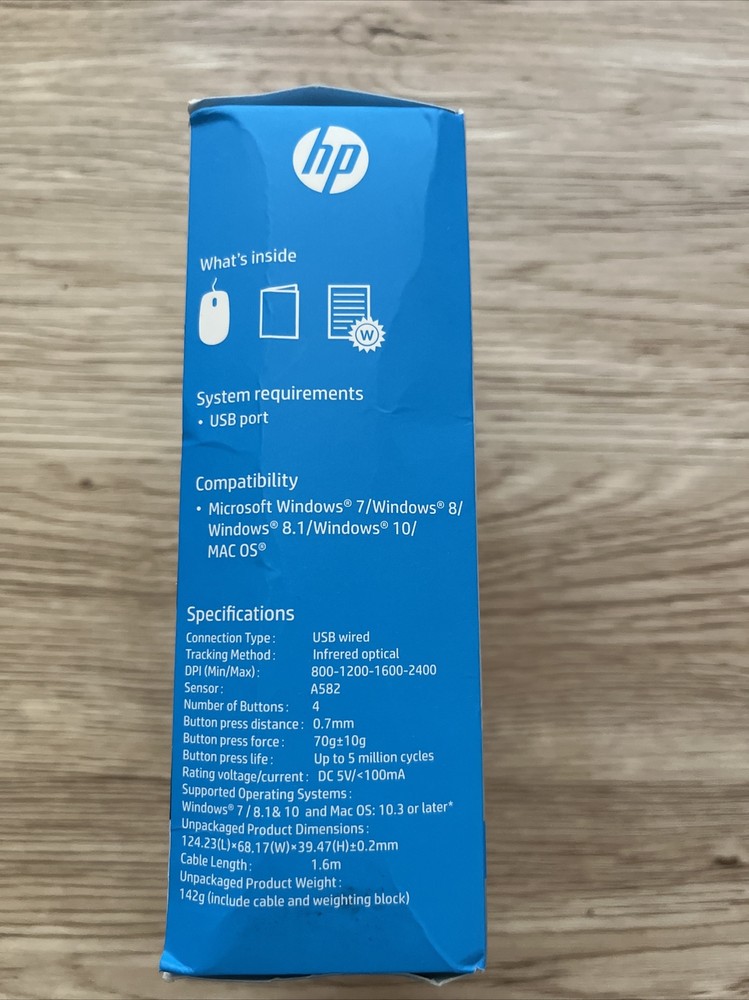 HP Wired RGB Gaming Mouse High Performance Mouse Optical Sensor 3 Buttons NEW