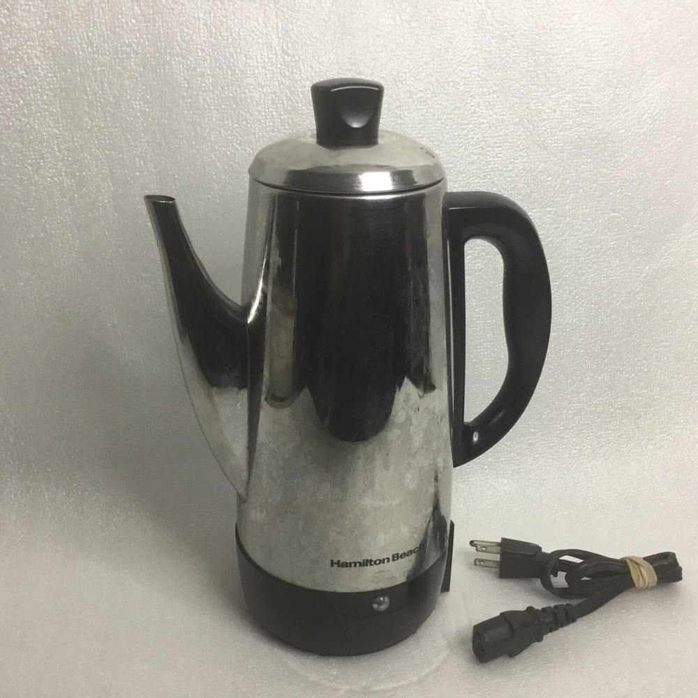 Vintage Hamilton Beach 12 Cup Stainless Perculator Type P15 Working