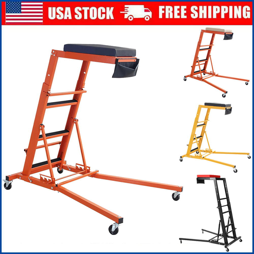 48 to 66 in Adjustable Height Foldable Automotive Engine Topside Rolling Creeper
