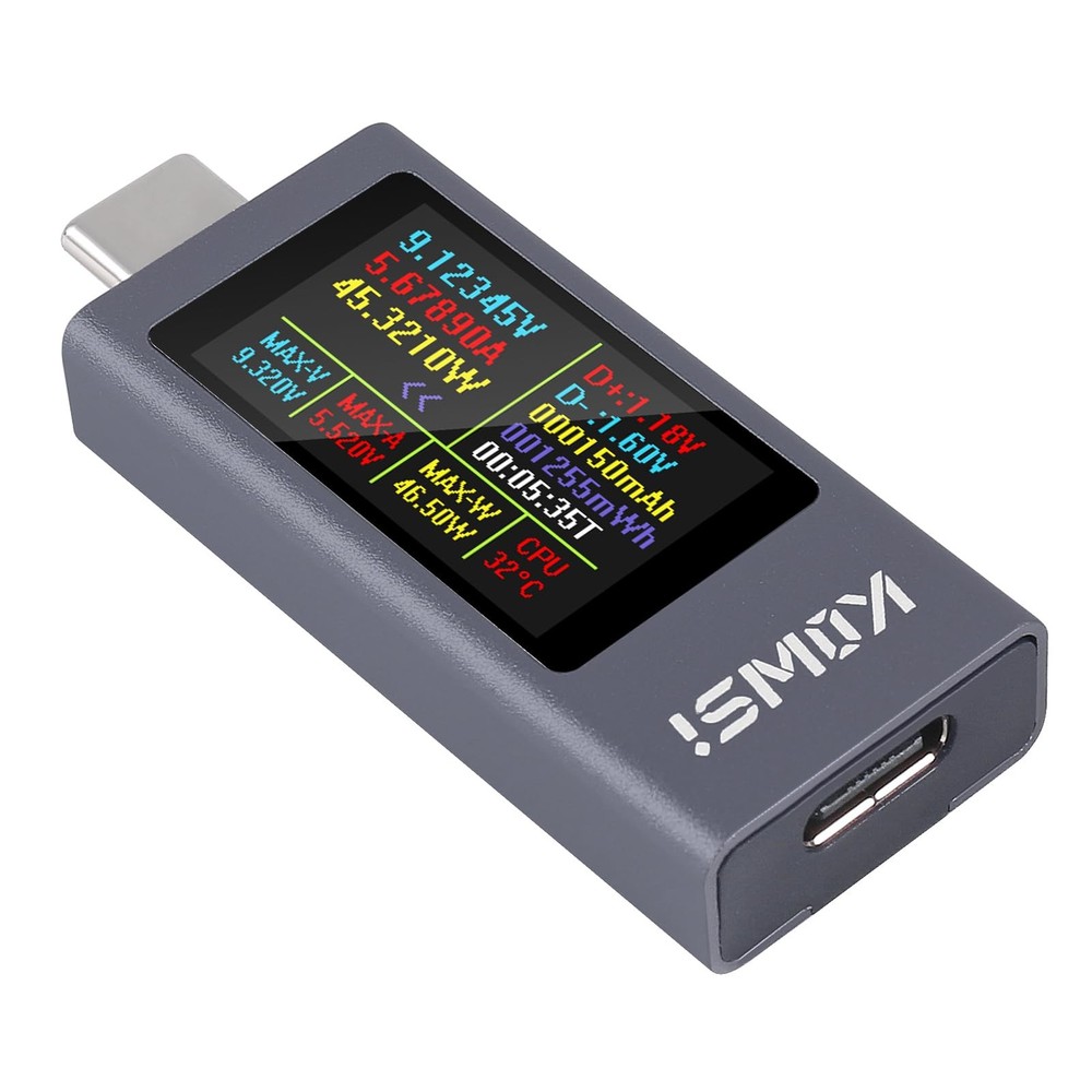 2 PCS 360W 430V 012A USB TypeC PD Tester Voltmeter KWS2303C Multimeter