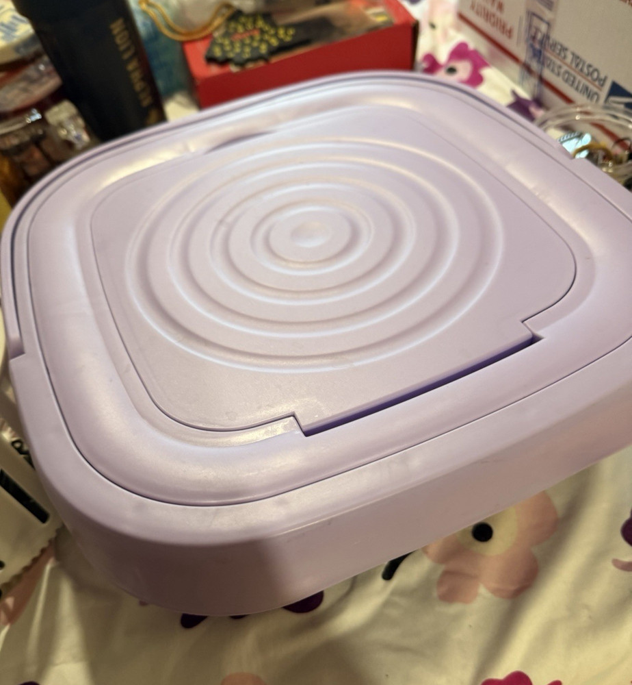 Amazon finds  Compact Portable Mini Top-Loading Washing Machine Purple Whi…