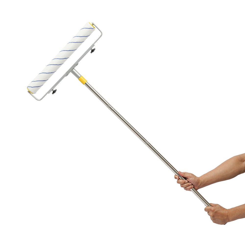 Large Paint Roller Adjustable Roller Frame Extension Poles 3 Roller Brushes Kit