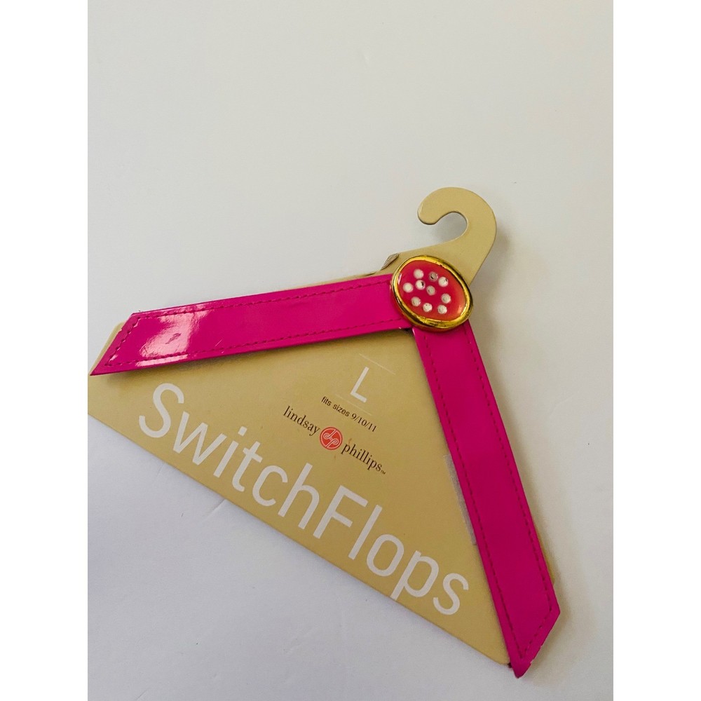 Lindsay Phillips SwitchFlops Interchangeable Straps Set 4 Pairs Large Size 9-11