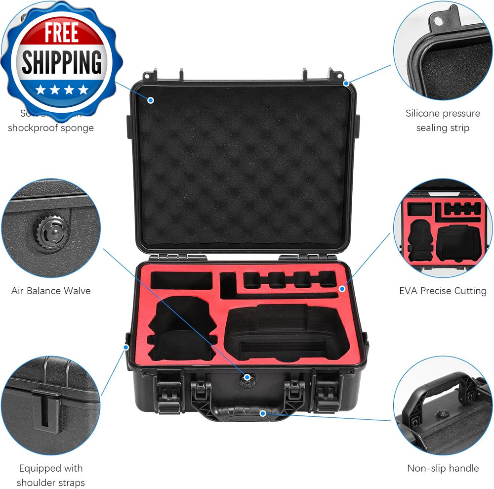 Hard Case for DJI Mini 5 Pro/Fly More Combo/Plus Waterproof Carrying Case...