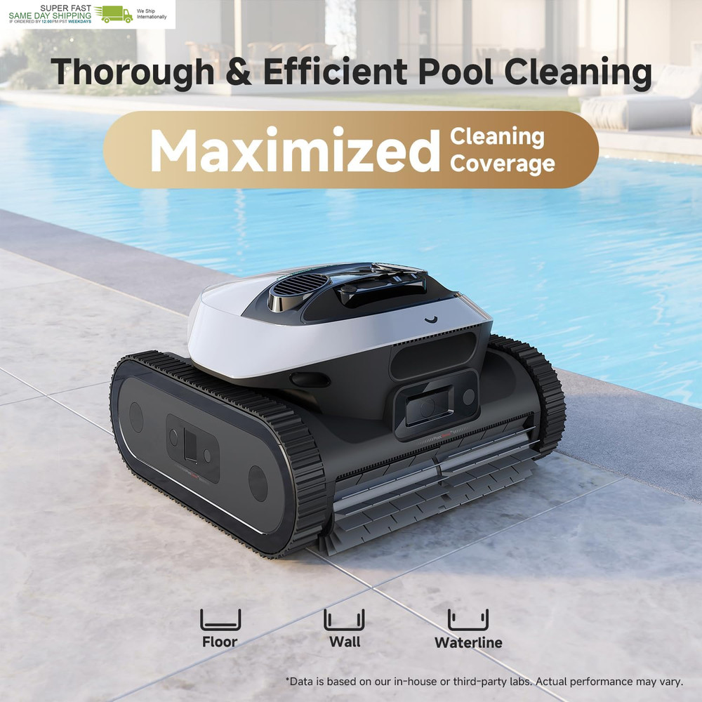 8000 GPH Suction, Waterline Horizontal Cleaning, Auto-Retrieval, Automatic Pool
