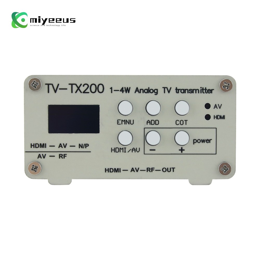 TV-TX200 VHF/UHF Analog TV Transmitter Support HD/AV Input with Antenna USA