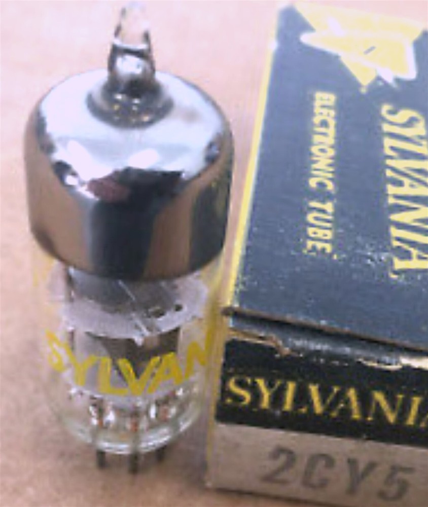 2CY5 TUBE SYLVANIA TESTED & BOXED VINTAGE COMMERCIAL SURPLUS