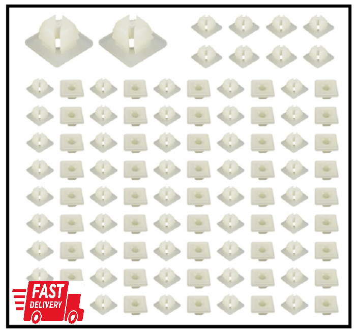 100 PCS License Plate Screw Inserts, Nylon Screw Inserts for Front Back License