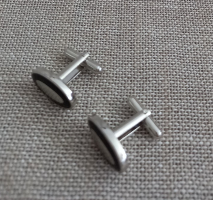 White metal cufflinks