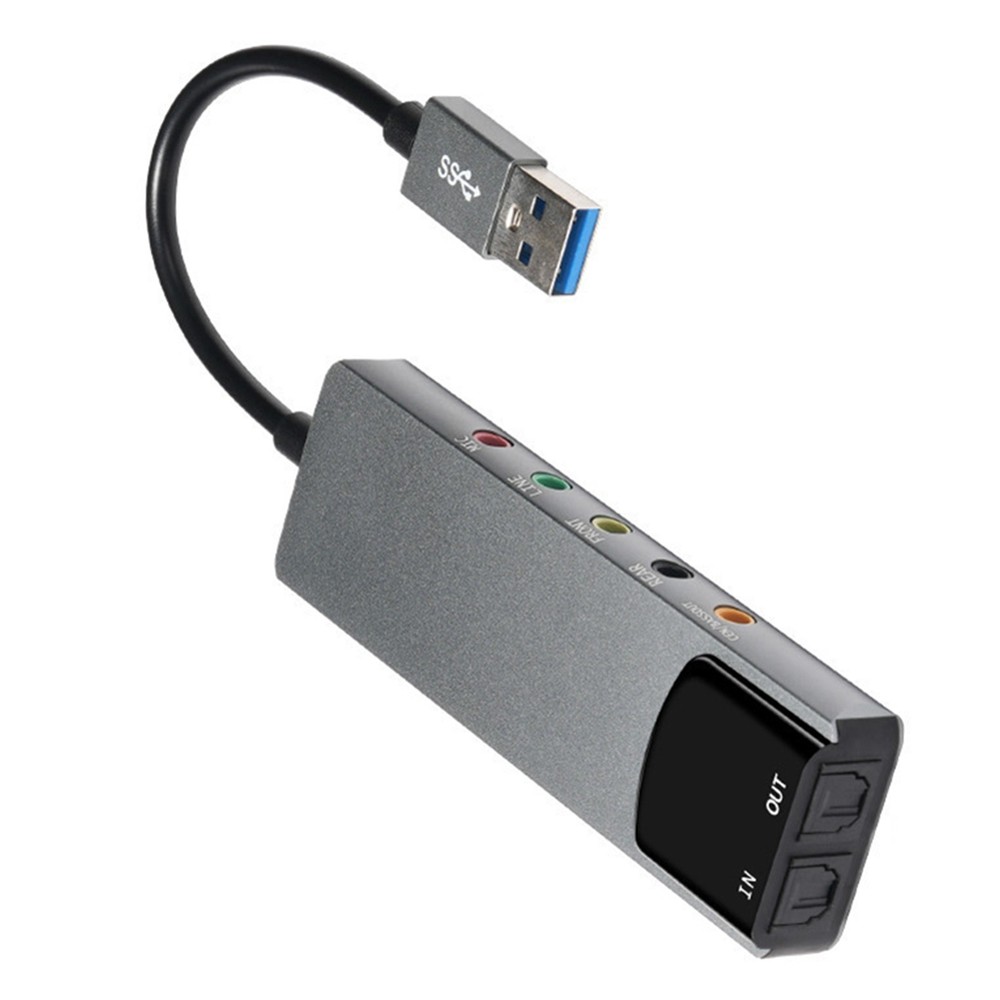 USB Sound Card 5.1 Channel External Audio-Card For PC/Computer Optical