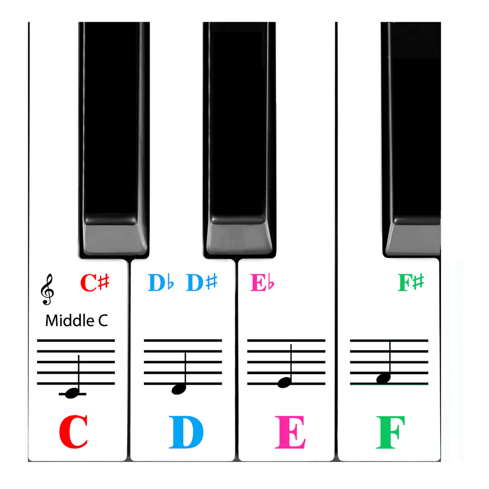 Piano Sticker for 61 Key Keyboards