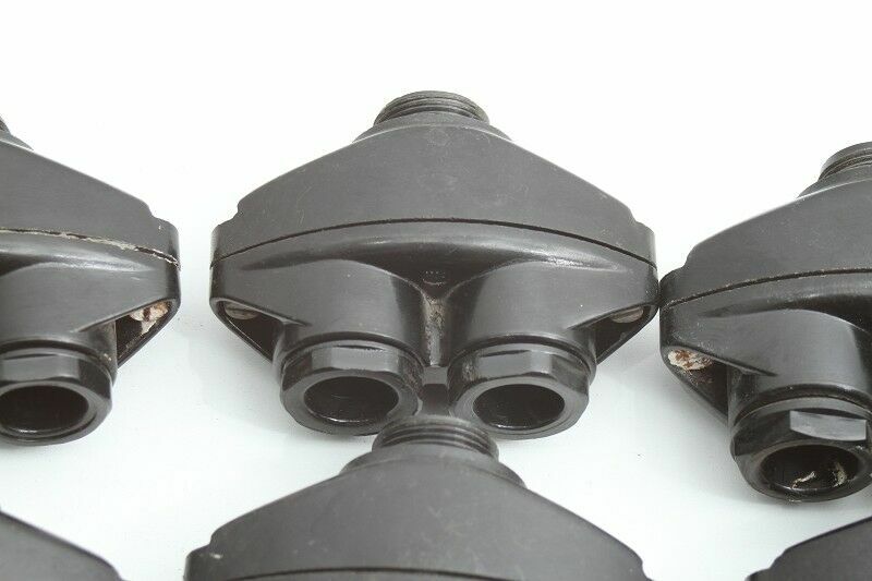 1 x Bakelite Cable Gland Double Entry Twin Cable Entry