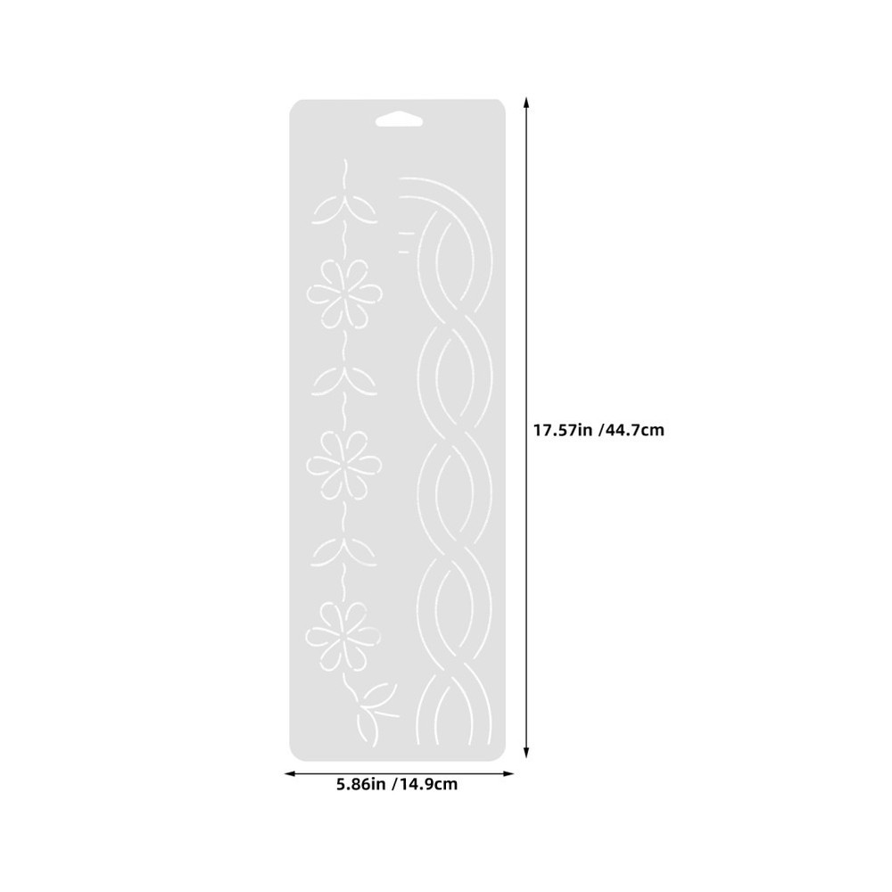 2 Pcs Corner Quilt Stencil Templates Machine Quilting Embroidery Stencils